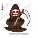 Halloween Reaper with Scythe Embroidery Design